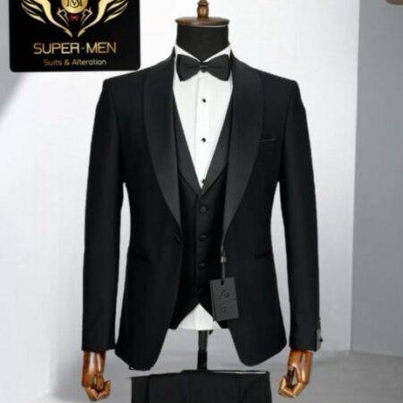 Black Suit with Satin Collar