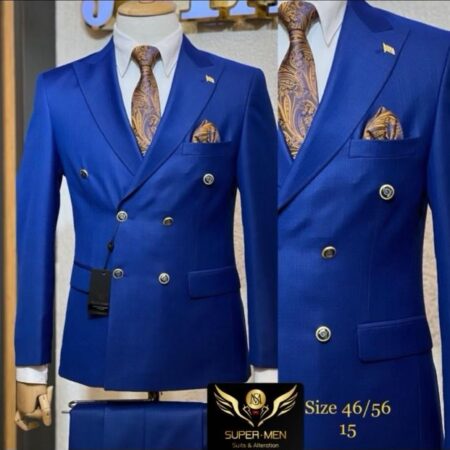 Royal Blue Double breasted Suit
