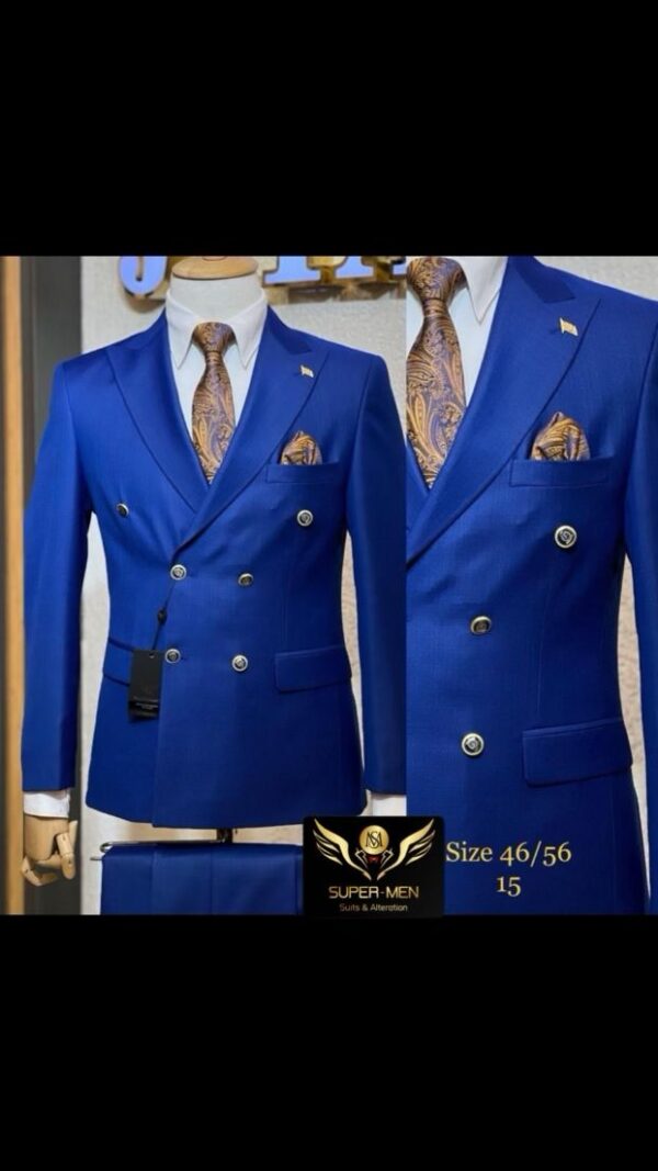 Royal Blue Double breasted Suit