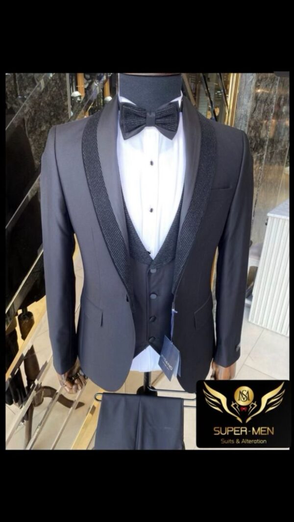 Charcoal Tuxedo with Black Collar